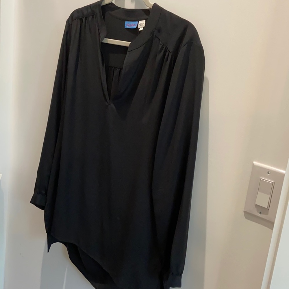100% silk Acrobat shirt sz L black